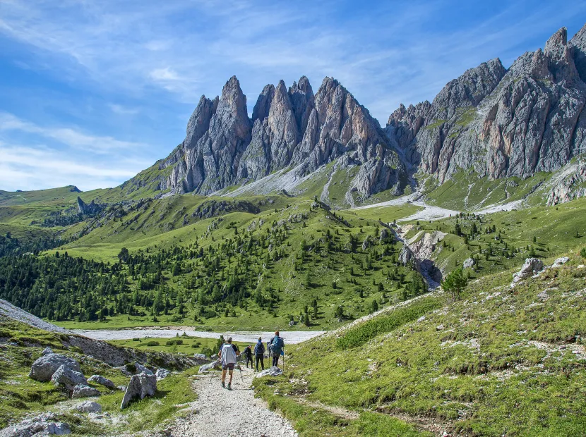 Hike below the Odle in the Puez-Odle Nature Park - UNESCO World Heritage Site