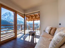 Ferienwohnung mit 2 Schlafzimmern und Panoramaterrasse - Apartments Luech da Perteut Panorama & Wellness - Bauernhof