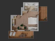 Studio mit 2 Balkonen – 59 - Residence Villa Stella