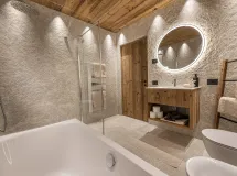 Odles - Ferienwohnung mit 1 Schlafzimmer, Privat-Sauna und Gartenzugang - Apartments Dosplain