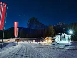 Full moon cross-country skiing