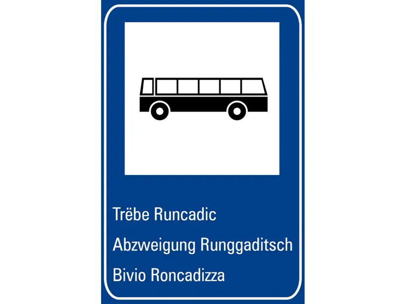 Bus stop crossroads Roncadizza