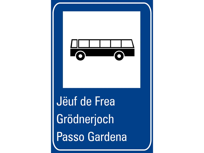 Bus stop Passo Gardena